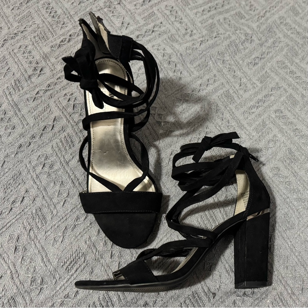 Elegant Black Strappy Heels